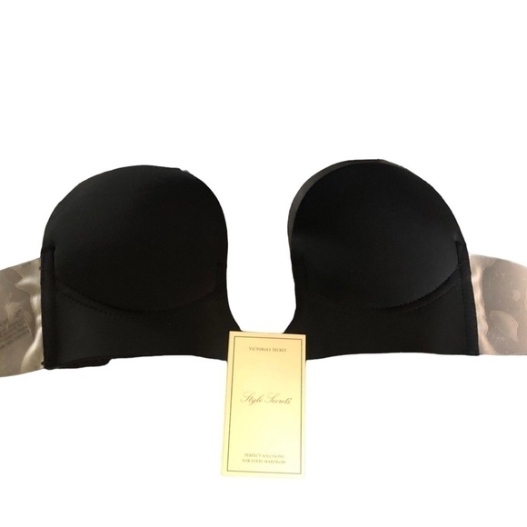 Victoria’s Secret Style Secrets U~Plunge Backless Push up Bra Size B Black Box - Picture 2 of 6